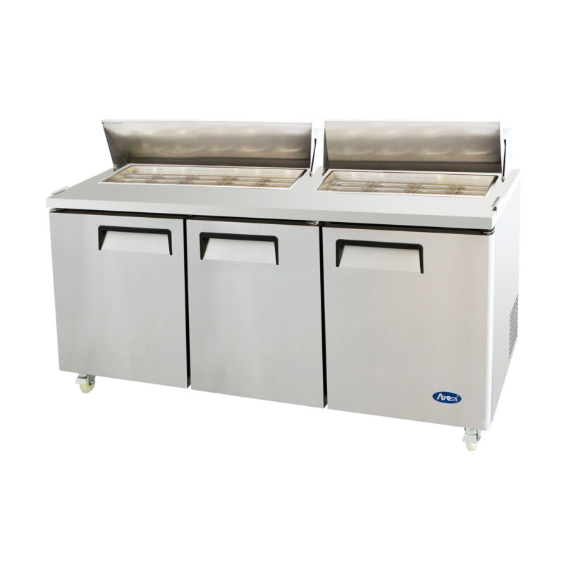 Atosa MSF8304GR 72" 3-Door Sandwich / Salad Prep Table
