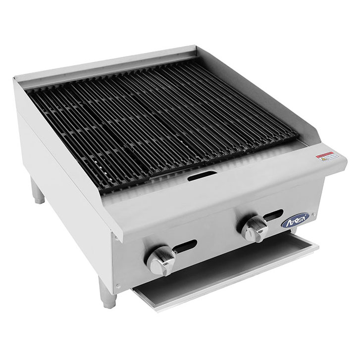 Atosa ATCB-24 24" Gas Countertop Char-Rock Charbroiler