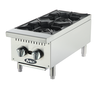 Atosa ACHP-2 12" 2-Burner Countertop Gas Hot Plate