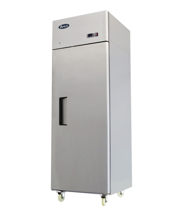 Atosa MBF8004GR commercial 1-door top-mount reach-in refrigerator in stainless steel