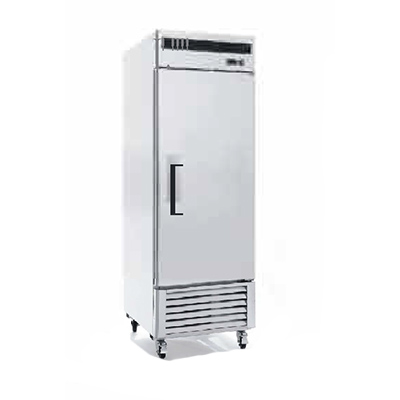 Atosa MBF8501GR one-door reach-in freezer in stainless steel, front view