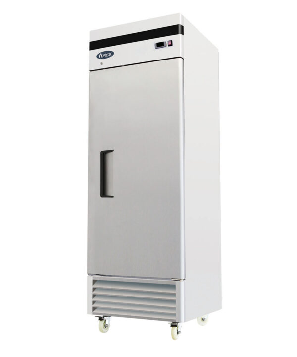 Atosa MBF8505GR 1-door reach-in refrigerator in stainless steel, front view