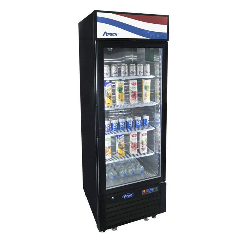 Atosa MCF8725GR Glass Door Refrigerated Merchandiser, 11.1 cu. ft.