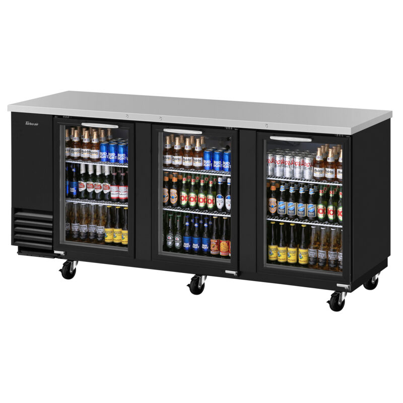 Turbo Air TBB-4SGD-N 3-Glass-Door Back Bar Cooler