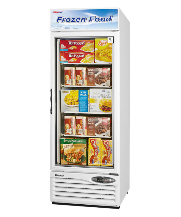 Turbo Air TGF-23F(B)-N glass door merchandiser freezer in black, front view