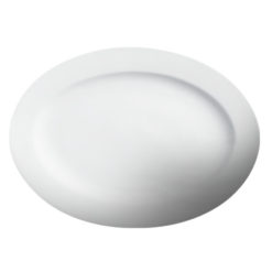 Cameo China 210-123 Imperial White 12 inch oval china platter, top view