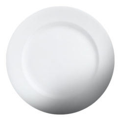 Cameo China 210-71 Imperial 7-1/4 inch round rim plate in white ceramic, top view