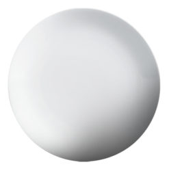 Cameo China 210-81N 8 inch Imperial White coupe plate in white, top view
