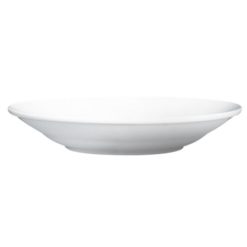 Cameo China 210-82 Imperial Rim Soup Plate in white vitrified china, top view