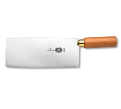 Victorinox 7.6059.8 Chinese cleaver in stainless steel with walnut handle, side view