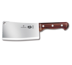 Victorinox 5.4000.18 7-inch restaurant cleaver with wood handle, side view