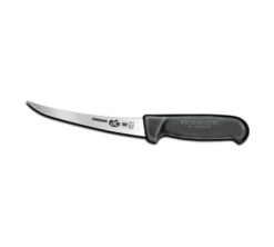 Victorinox 5.6603.15 Fibrox Pro 6-inch curved boning knife in black, side view