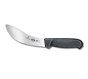 Victorinox 5.7803.15 6" Curved Skinning Knife, Black Fibrox Pro Handle
