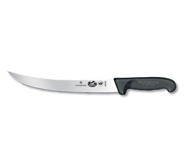 Victorinox 5.7203.25 10" Curved Breaking Knife, Black Fibrox Handle