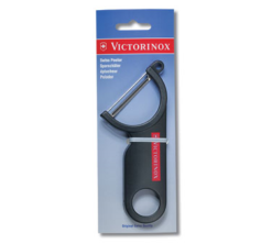 Victorinox 7.6073.3 Y vegetable peeler in black, front view