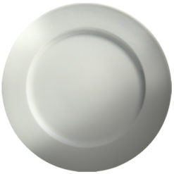 Cameo China 610-81 Dynasty 8-1/4 inch round rim plate in white, top view