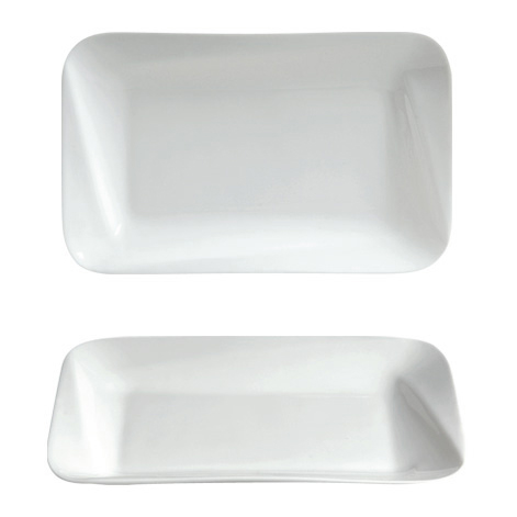 Cameo China 707-93 Dynasty Square Slant Platter, White (Case of 24)
