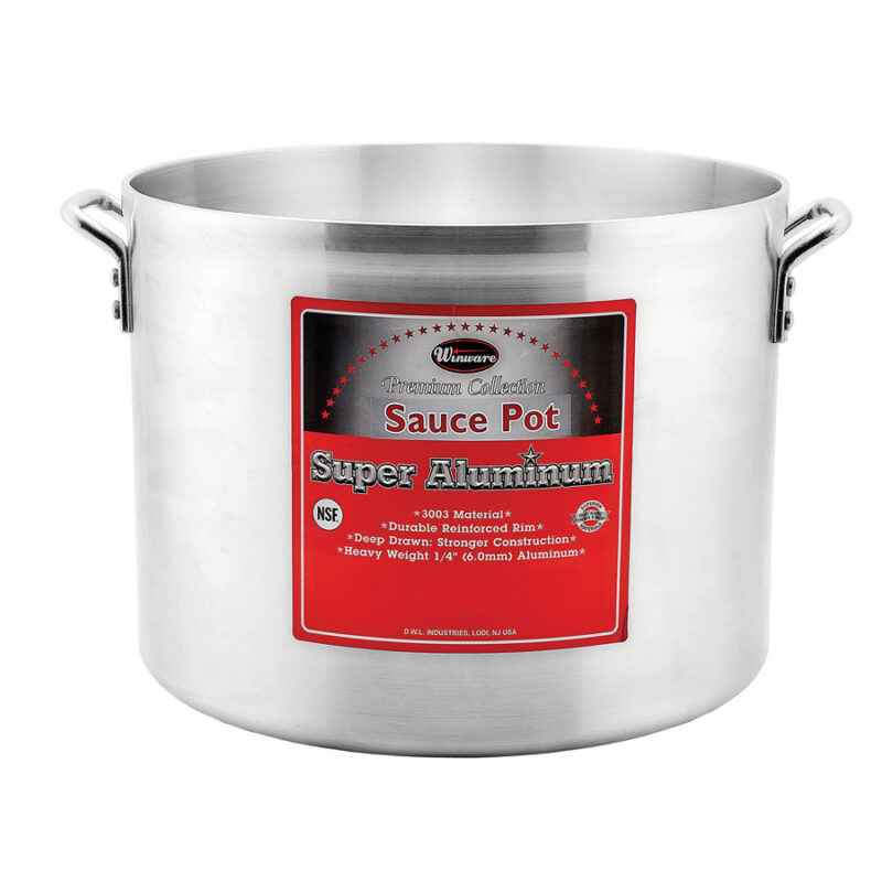 Winco ASHP-14 14 Qt. Aluminum Sauce Pot