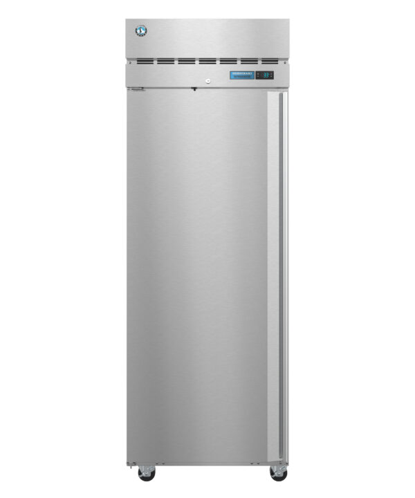 Hoshizaki R1A-FSL Steelheart reach-in refrigerator in stainless steel, full-height solid door, front view