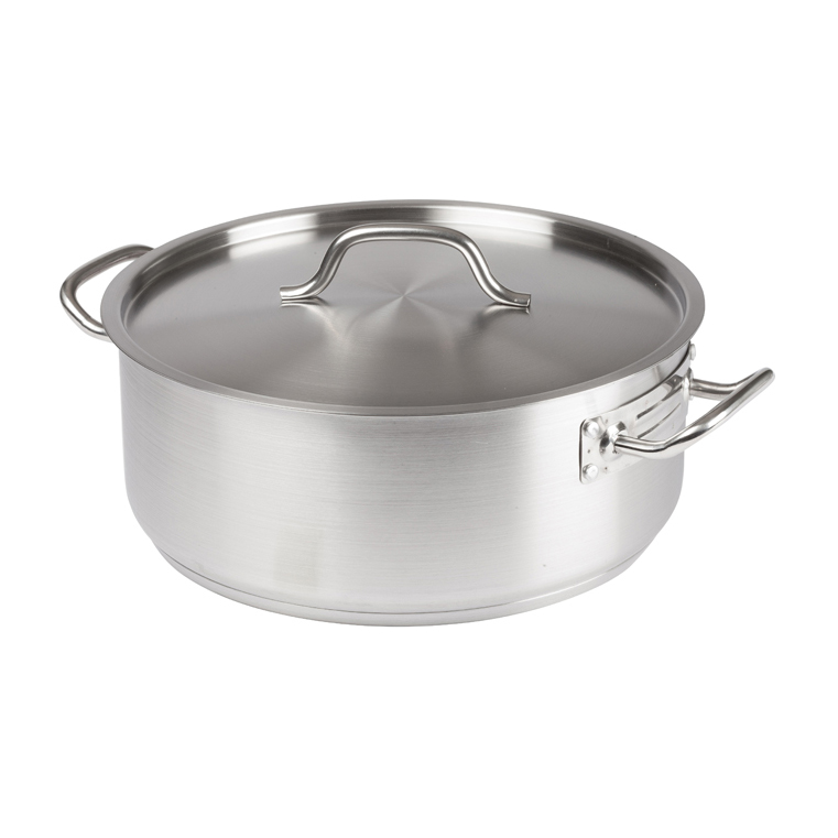 Winco SSLB-15 15 qt Stainless Steel Brazier with Cover