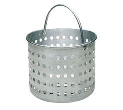 Thunder Group ALSKBK012 100 qt aluminum steamer basket in mirror finish, front view