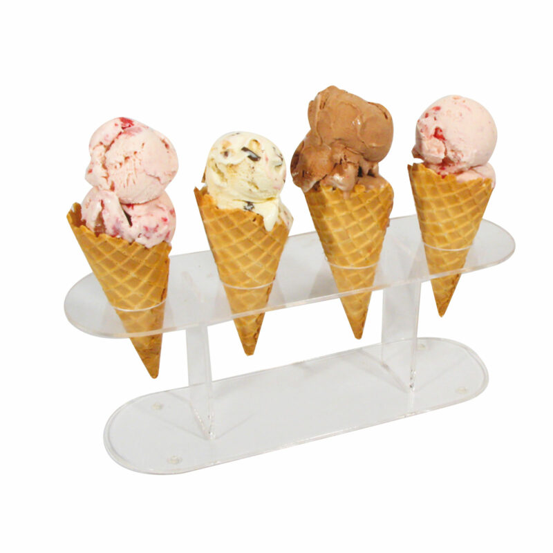 Winco ACN-4 Acrylic 4-Cone Ice Cream Cone Holder