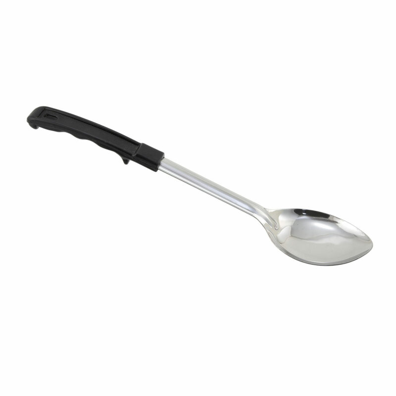 Winco BHOP-13 Stainless Steel Solid Basting Spoon w/ Stop Hook Handle ( 13" )