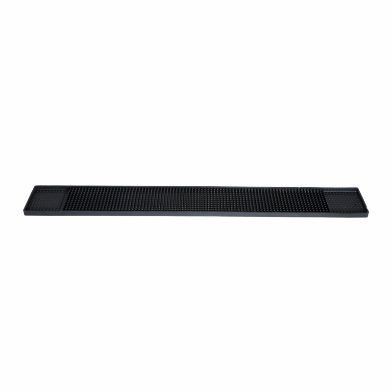 Winco BM-327K Black Rubber Bar Mat, 27" x 3-1/4"