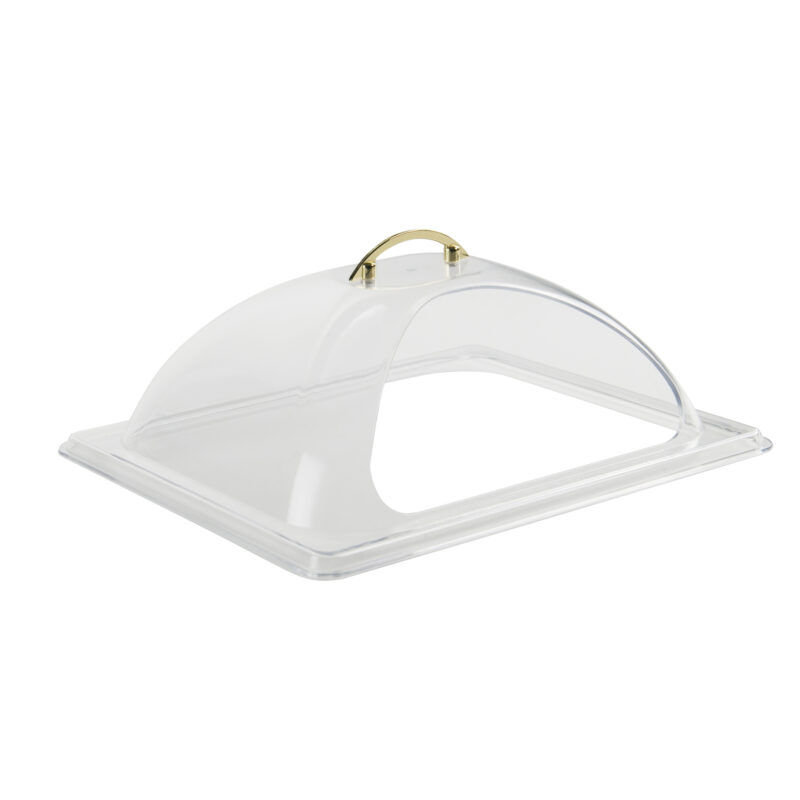 Winco C-DPF2 Half-Size Polycarbonate Dome Cover with Side Cut
