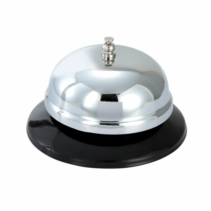 Winco CBEL-2 4" Round Call Bell, Chrome-Plated