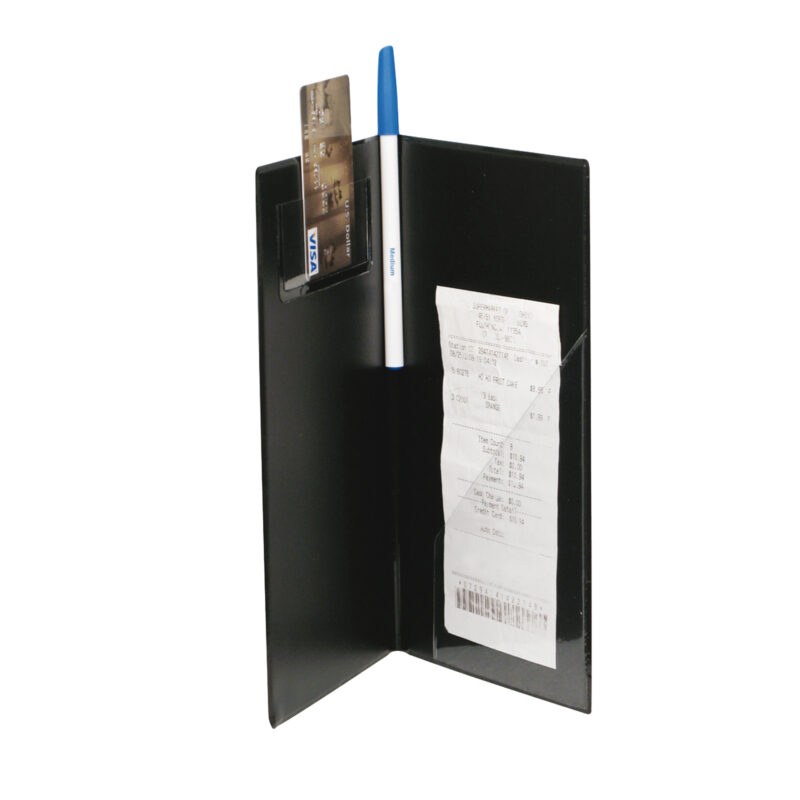 Winco CHK-1K Folding Guest Check Presenter, Black