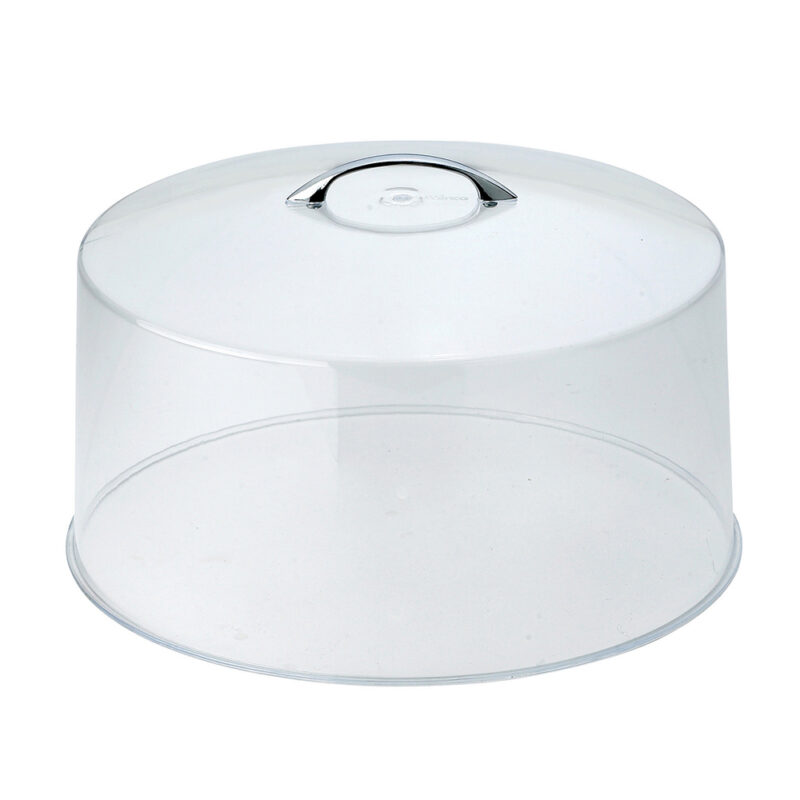 Winco CKS-13C 12 in Clear Cake Stand Cover with Chrome Handle