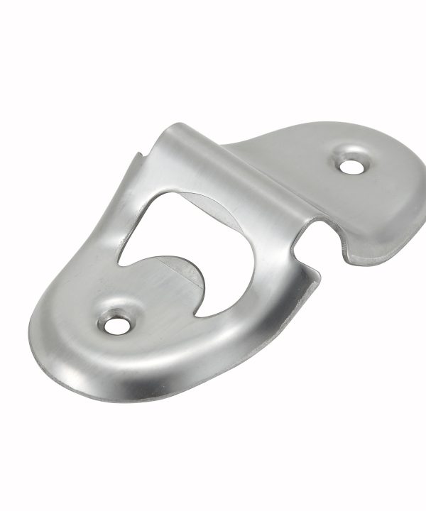 Winco CO-401 under-counter bottle opener in stainless steel, front view