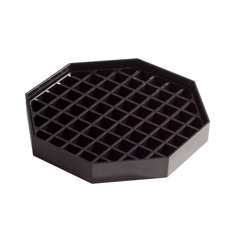 Winco DT-60 6" Octagon Drip Tray, Black (4-Pack)