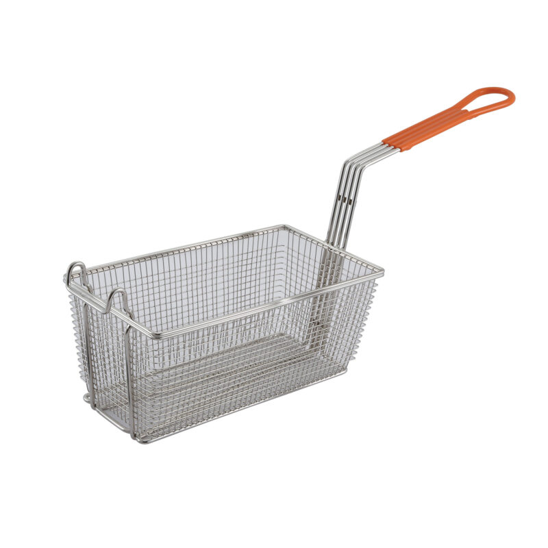 Winco FB-10 Fry Basket with Orange Handle