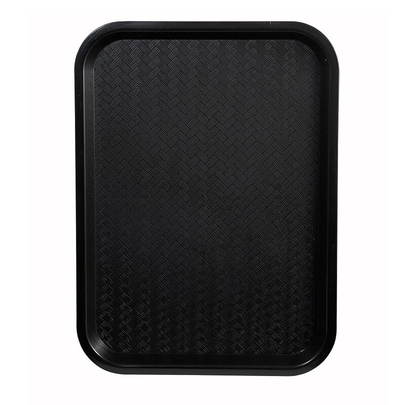 Winco FFT-1216K Black Fast Food Cafeteria Tray (12" x 16")