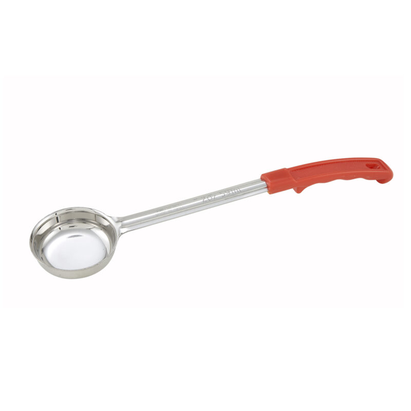 Winco FPS-2 One-Piece Solid Food Portioner w/ Red Polypropylene Handle ( 6 oz. )