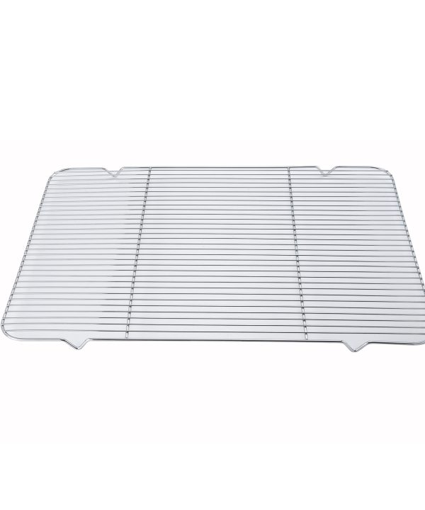 Winco ICR-1725 icing and cooling rack in silver wire, top view