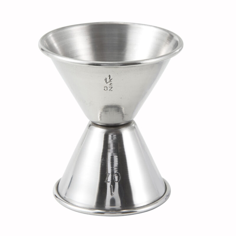 Winco J-4 Stainless Steel Double Jigger (1 oz. and 1-1/2 oz.)