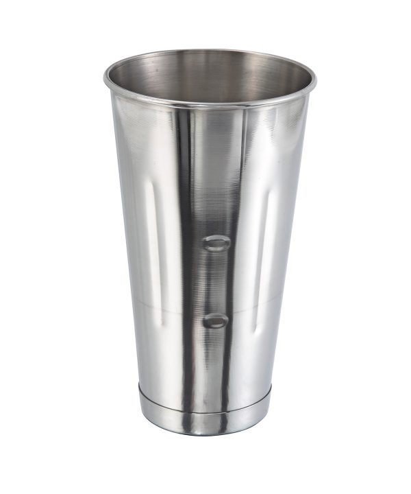 Winco MCP-30 malt cup in stainless steel, front view