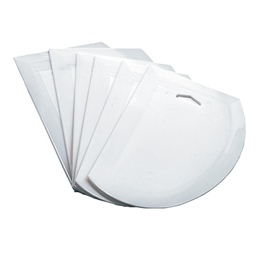 Winco PDS-7 Plastic Dough Scrapers - 6/Pack - (7-1/2" Long)