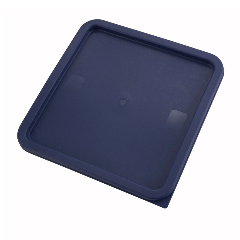 Winco PECC-128 Blue Square Container Cover (Fits 12, 18 & 22 Qt.)