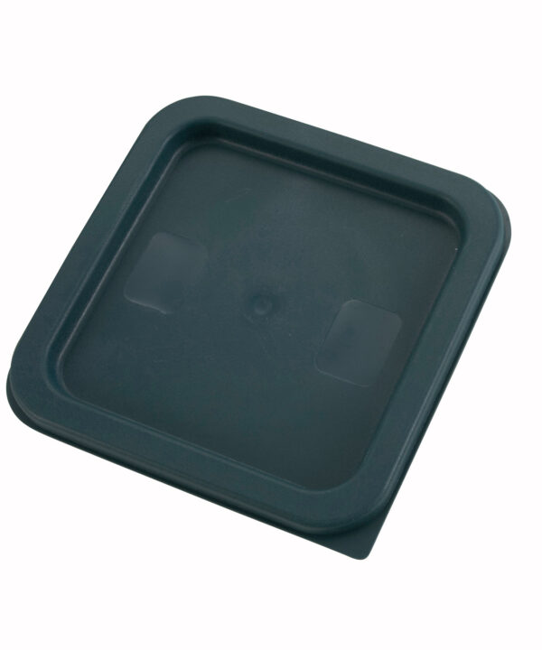 Winco PECC-24 square container cover in green, top view
