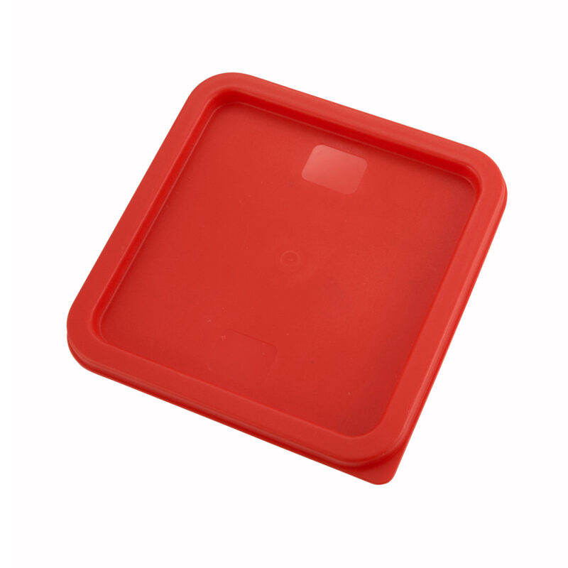 Winco PECC-68 Red Square Container Lid (Fits 6 & 8 Qt.)