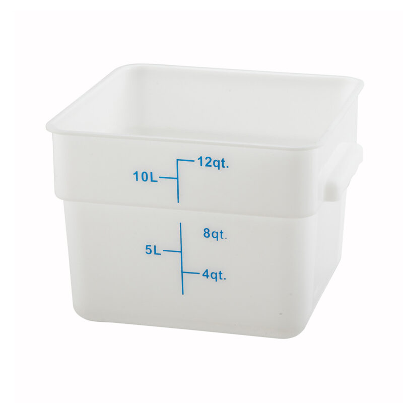 Winco PESC-12 12 Qt. Square Food Storage Container