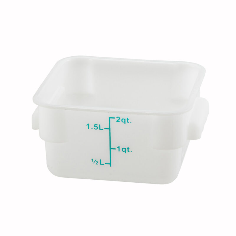 Winco PESC-2 2 Qt. Square Food Storage Container