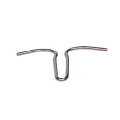 Winco PH-2 double pot hook in stainless steel, double-prong front view
