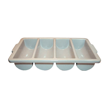 Winco PL-4B 4-Compartment Plastic Cutlery Bin