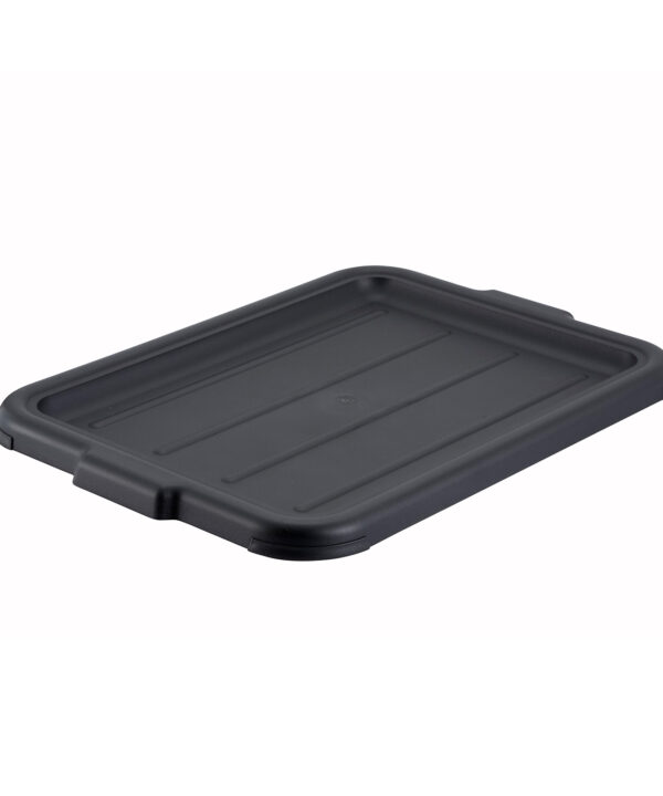Winco PL-57K bus box cover in black polypropylene, top view