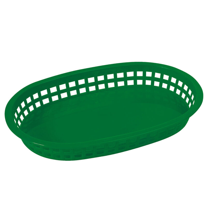 Winco PLB-G Green Oval Platter Basket